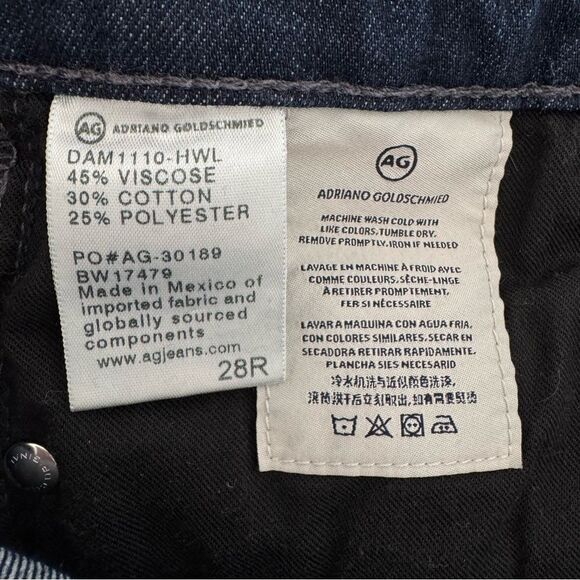 AG Adriano Goldschmied The Stilt Cigarette Leg Dark Wash Jeans Like New Size 28 - Picture 13 of 14